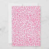 Invitation Empreinte de léopard rose Monogram Anniversaire (Dos)