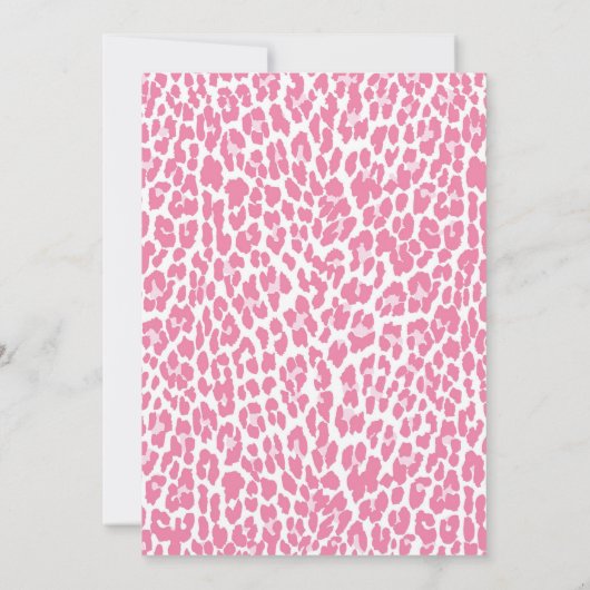 Invitation Empreinte de léopard rose Monogram Anniversaire (Dos)