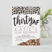 Invitation Empreinte de léopard Trente AF Parties scintillant (Debout devant)