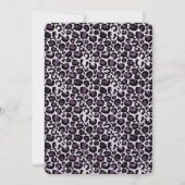 Invitation Empreinte de léopard violet noir (Dos)