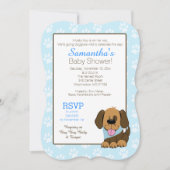 Invitation Empreinte de patte de chien chiot éléga (Devant)