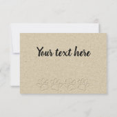 Invitation Empreinte de patte de chien Faux papier embouti (Dos)