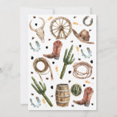 Invitation Empreinte de vache rustique Western Premier Rodéo (Dos)