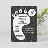 Invitation Empreinte Du Parti Sur Les Pois (Debout devant)