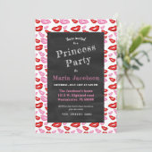 Invitation Empreinte rouge à lèvres rose (Debout devant)