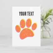 Invitation Empreinte vintage de chien gris (Debout devant)