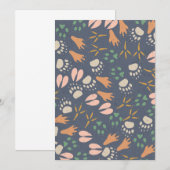 Invitation Empreintes Amoureux des animaux Vibes de printemps (Devant / Derrière)