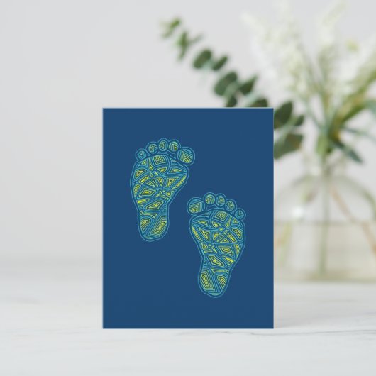 Invitation Empreintes bébé (Debout devant)