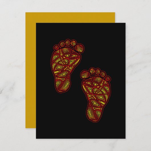 Invitation Empreintes bébé (Devant / Derrière)