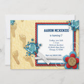 Invitation Empreintes d'anniversaire (Devant)