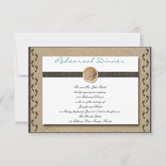 Invitation Empreintes dans la répétition des Mariages de sabl (Devant)