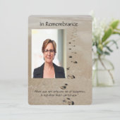 Invitation Empreintes dans le mémorial personnalisé du poème  (Debout devant)