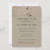 Invitation Empreintes dans le mémorial personnalisé du poème  (Dos)