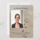 Invitation Empreintes dans le mémorial personnalisé du poème  (Devant)