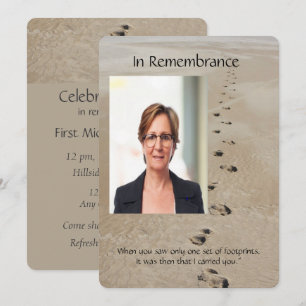 Invitation Empreintes dans le mémorial personnalisé du poème 