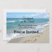 Invitation Empreintes dans le sable Inspirational Chrétien (Devant)