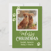 Invitation Empreintes de pattes de photos pour animaux de com (Devant)