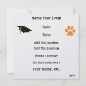 Invitation Empreintes de pattes de tigre - SRF (Dos)