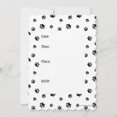 Invitation Empreintes de pattes noirs Animaux de compagnie In (Dos)