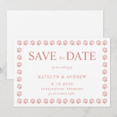 Invitation Empreintes de pattes Rose Gold Parties scintillant (Devant / Derrière)