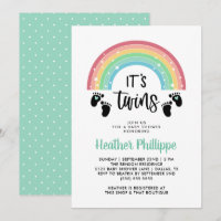Empreintes Rainbow C'est le Baby shower Twins