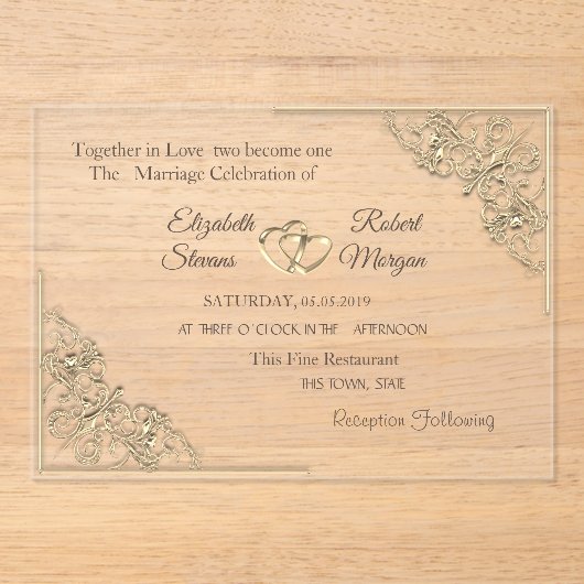 Invitation en acrylique (Recto)