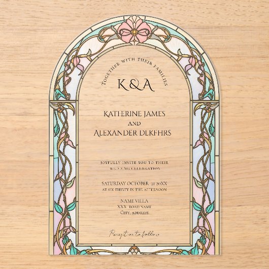 Invitation en acrylique (Recto)