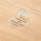 Invitation en acrylique avec verdure d'eucalyptus (Poser)