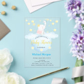 Invitation en acrylique Éléphant Mignon Lune Étoil (Insitu (Mariage))