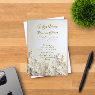 Invitation en acrylique givré élégant romantique