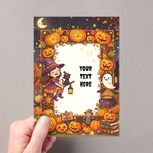 Invitation en acrylique Halloween mignonne #2 (In situ (ordinateur de poche))
