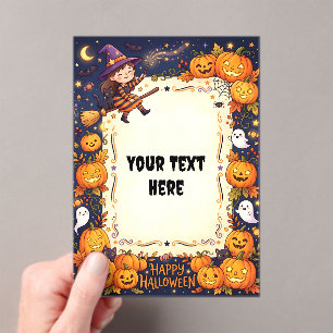 Invitation en acrylique Halloween mignonne #3