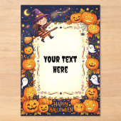 Invitation en acrylique Halloween mignonne #3 (Recto)
