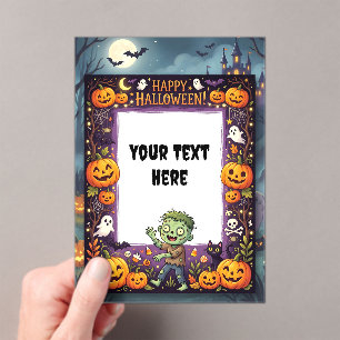 Invitation en acrylique Halloween mignonne #5