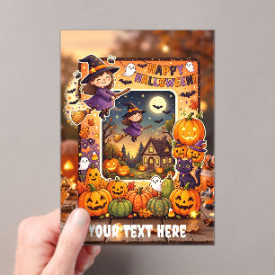 Invitation en acrylique Halloween mignonne #6
