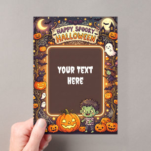 Invitation en acrylique Halloween mignonne #7
