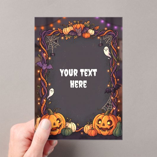 Invitation en acrylique Halloween mignonne #8 (In situ (ordinateur de poche))