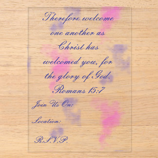 Invitation en acrylique marbré