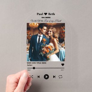 Invitation en acrylique personnalisée pour l'anniv