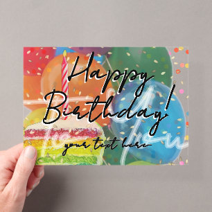 Invitation en acrylique pour anniversaire