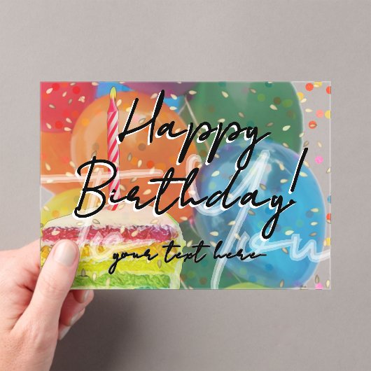 Invitation en acrylique pour anniversaire (In situ (ordinateur de poche))