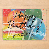 Invitation en acrylique pour anniversaire (Recto)