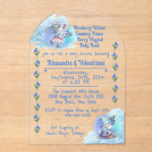 Invitation en Acrylique pour Baby Shower aux Gnome (Recto)