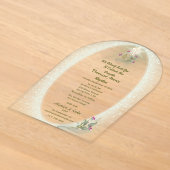 Invitation en acrylique pour baptême floral Vert&B (Poser)