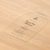 Invitation en acrylique pour douche de couple mini (Poser)