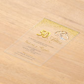 Invitation en acrylique pour les 50 ans de mariage (Poser)