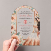 Invitation en acrylique Quinceañera - Dusty Rose F (In situ (ordinateur de poche))