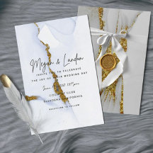 Invitation en acrylique transparente avec encre al
