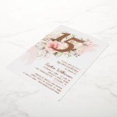 Invitation En Aluminium 15e anniversaire Quinceanera or floral (Rotation)