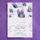 Invitation En Aluminium 1er anniversaire de la fille papillon